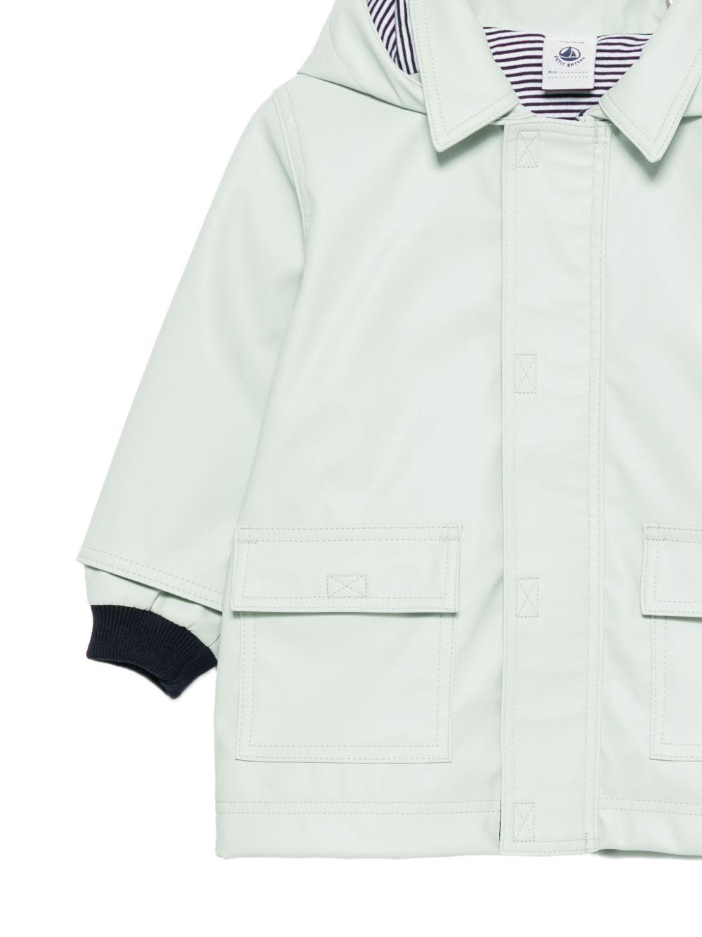 Giubbino impermeabile per neonati Petit Bateau verde con cappuccio A0FKB 01 PETIT BATEAU KIDS