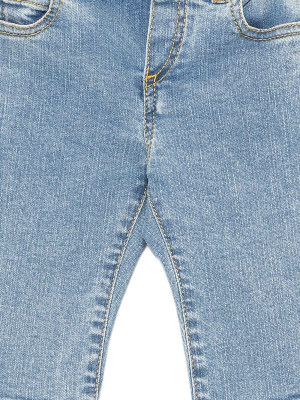 Pantaloni per neonato Etro Kids azzurri in tessuto denim GZ6500 Z3664 626 ETRO KIDS