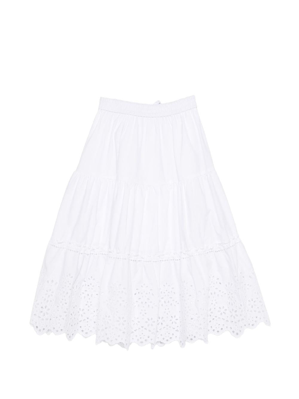 Gonna per bambina Ermanno Scervino Junior bianca con orlo svasato Z1G708 7970 0099 ERMANNO SCERVINO JUNIOR