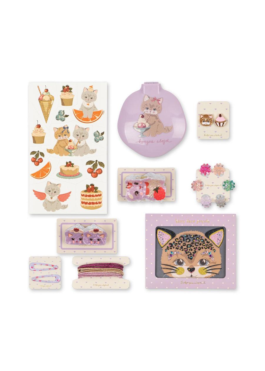 Valigia per bambina Konges Slojd viola con accessori per capelli KS105404 AMOUR PINK KONGES SLOJD KIDS