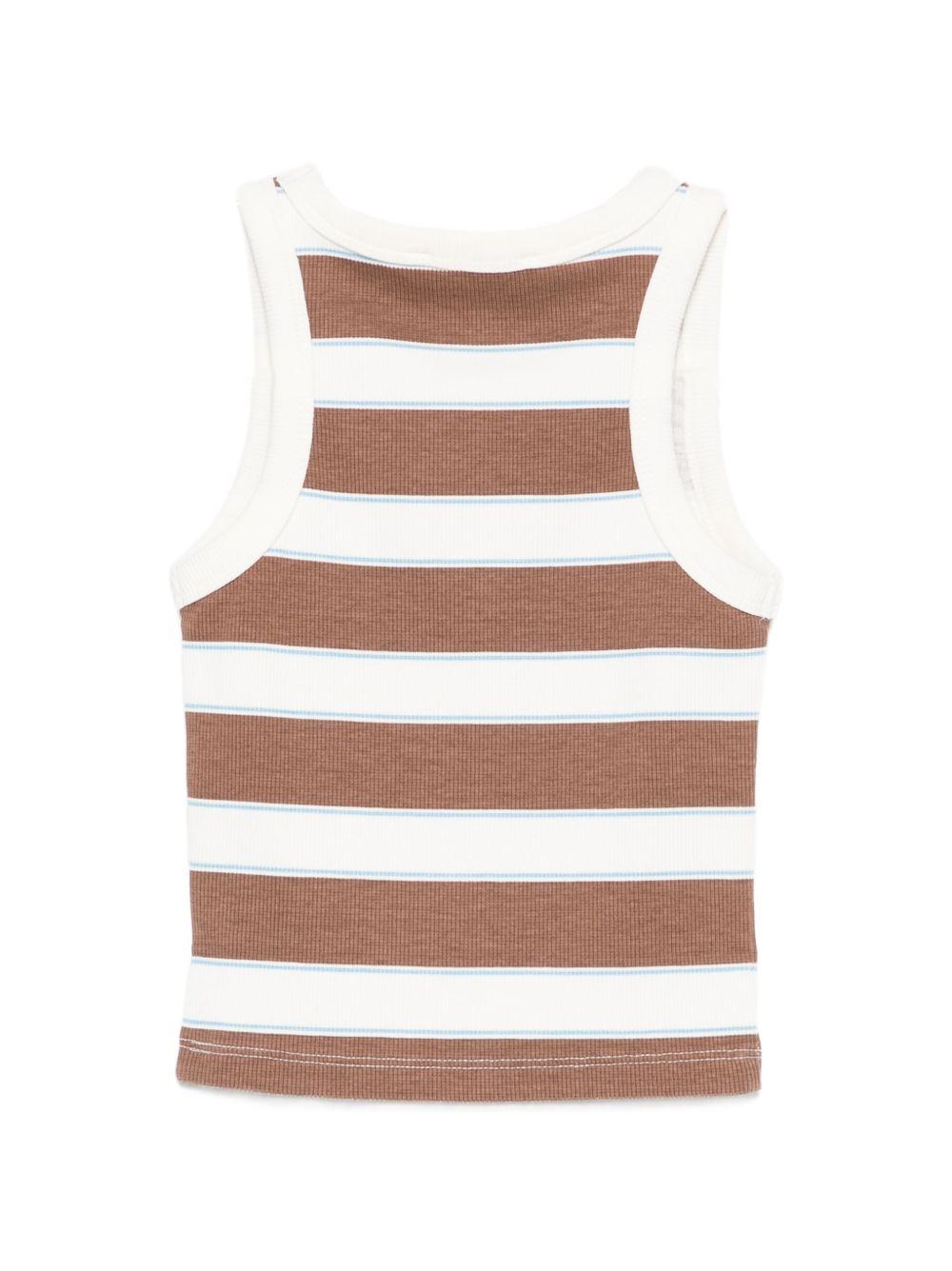 Canotta per bambina MC2 Saint Barth Kids multicolore con design a righe BLUE002 02675L MC2 ST. BARTH KIDS