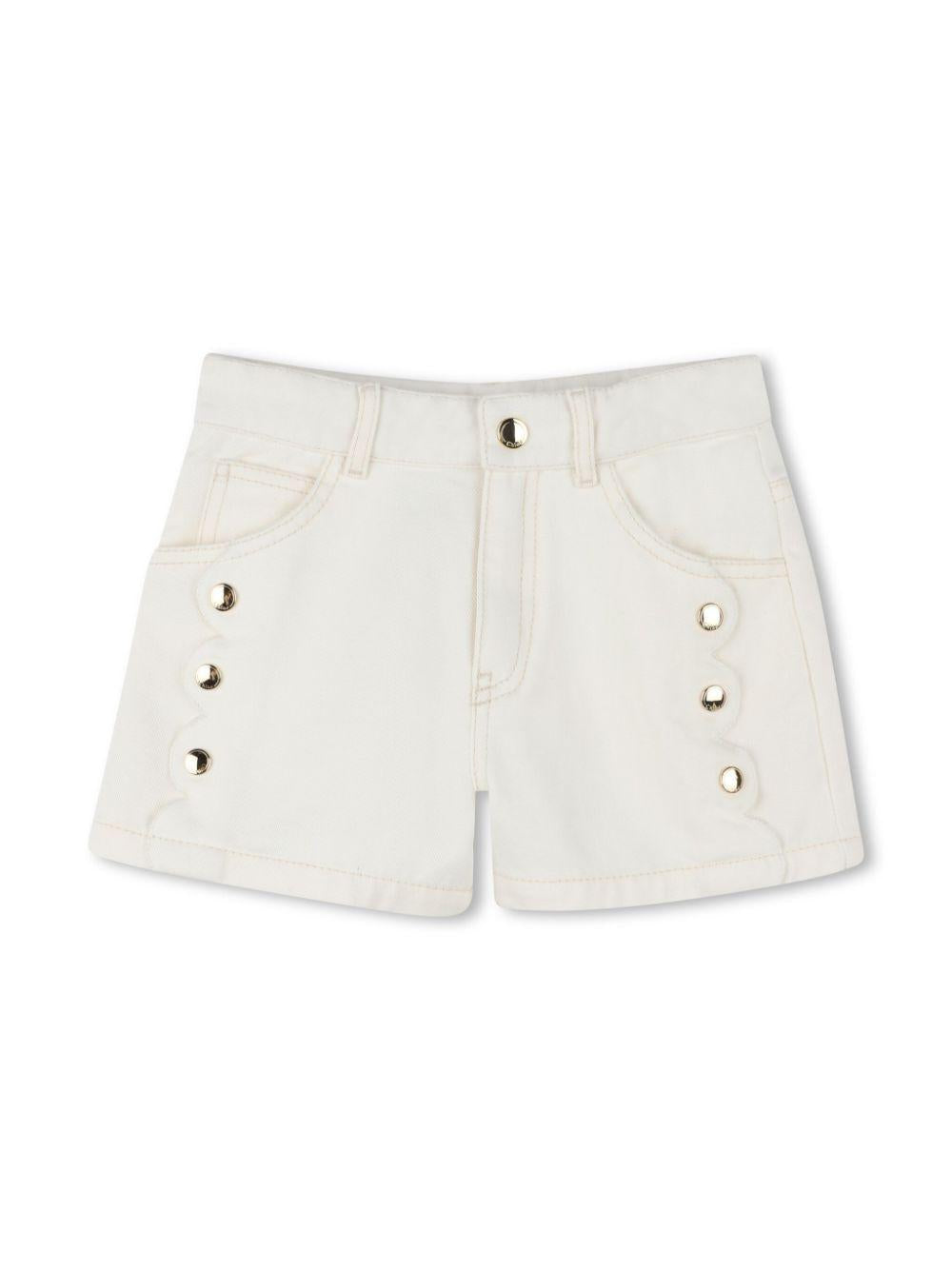Shorts con passanti per bambina Chloé Kids grigio con passanti C20470 117 CHLOE' KIDS