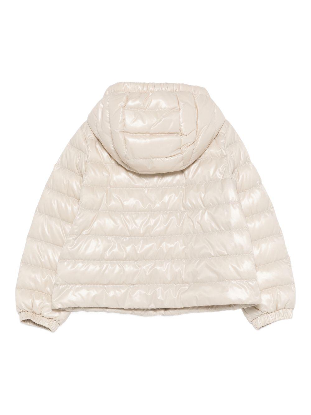 Giubbino per bambina Moncler Kids bianco con cappuccio L19541A00022597Z8 20N MONCLER KIDS
