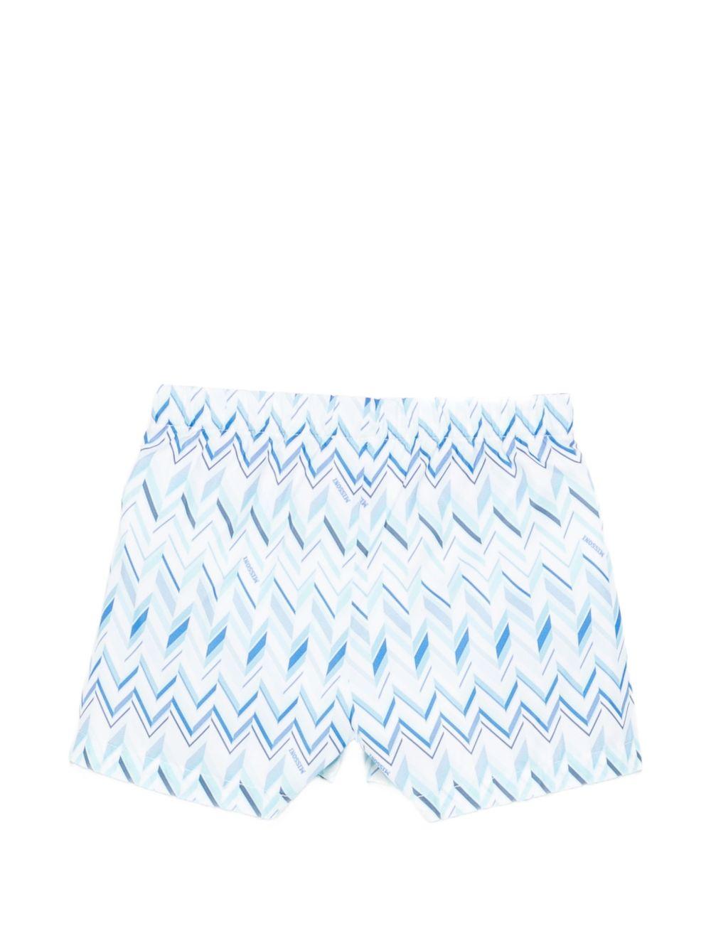 Costume per neonato Missoni Kids blu con motivo a zig-zag MYC509 Z3698 600AZ MISSONI KIDS