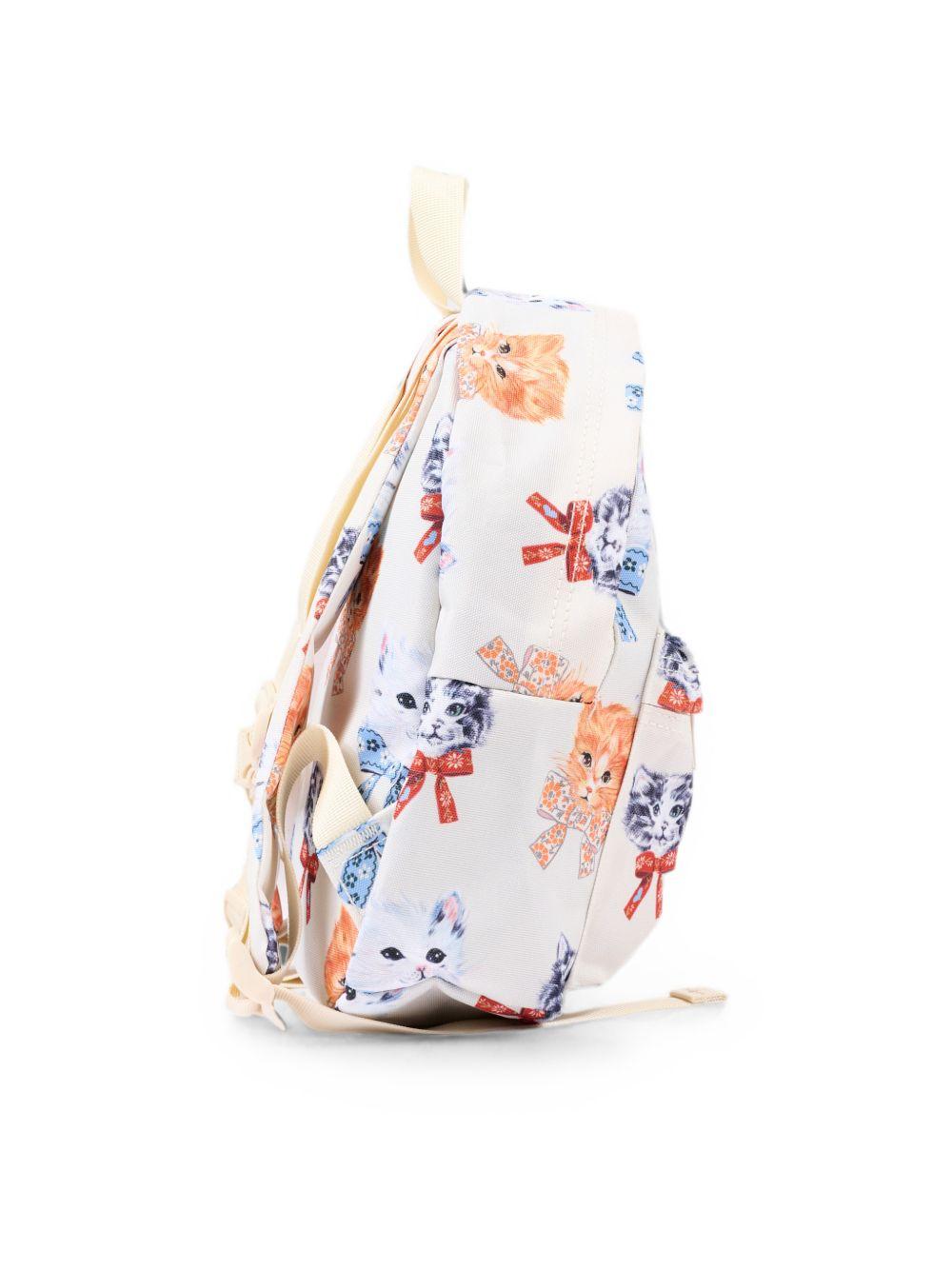Zaino per bambini Molo Kids bianco con stampa grafica gatti all-over 7W26V204 5848 MOLO KIDS