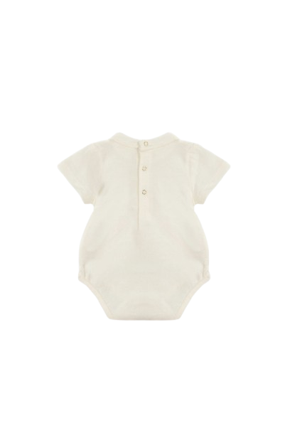 Body per neonata Elisabetta Franchi La Mia Bambina bianco con chiusura con bottoni a pressione ENBD0070JF054 0004 ElISABETTA FRANCHI KIDS