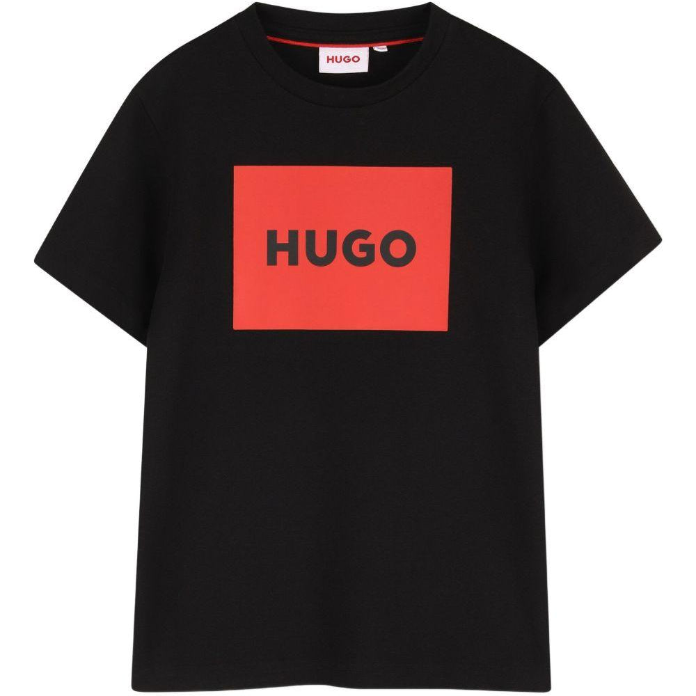 T-shirt per bambino Hugo Kids nera con dettaglio logo G00572 09B Hugo KIDS