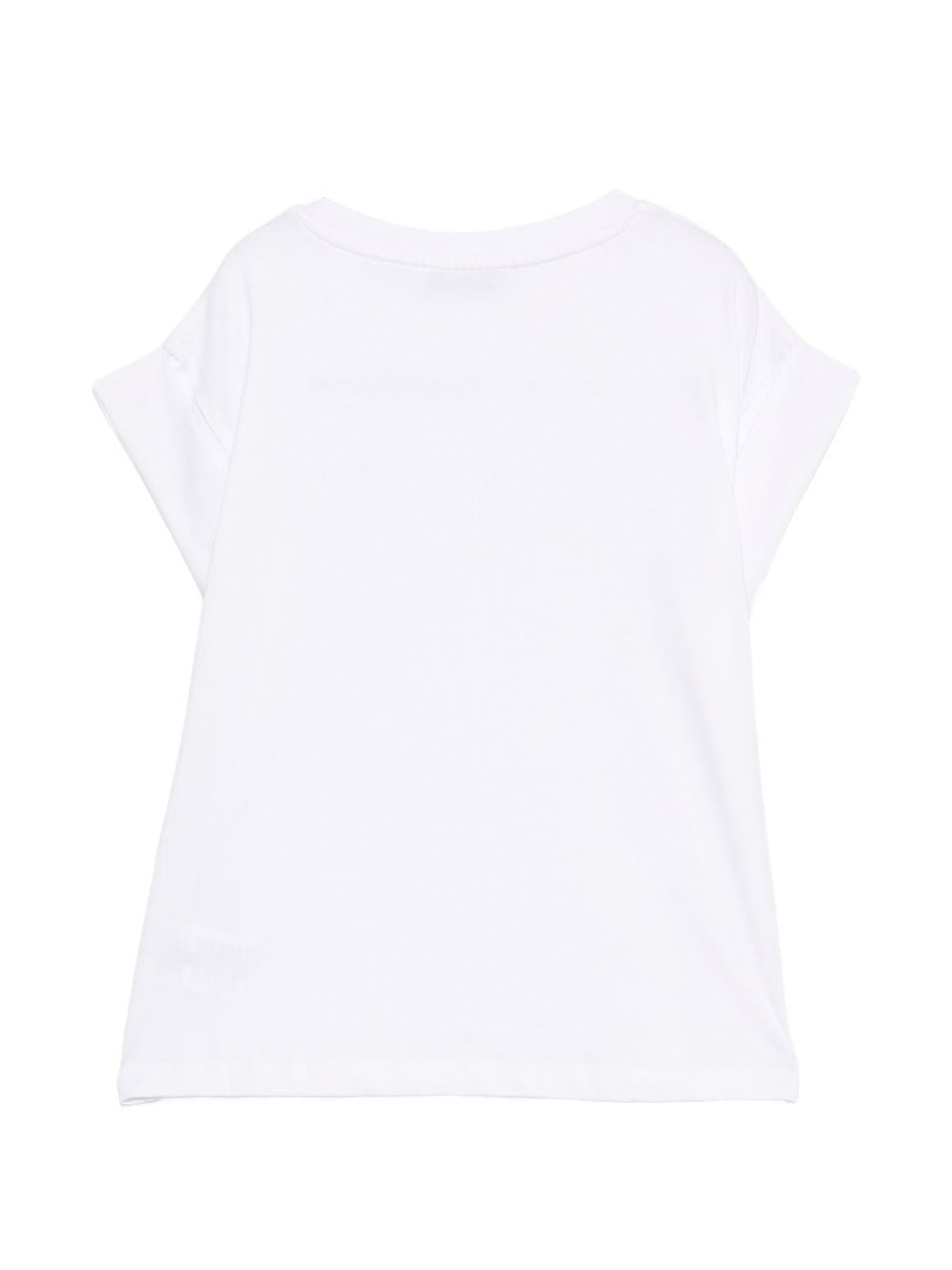 T-shirt per bambina MSGM Kids bianca con stampa logo S6MSJGTH070 001 MSGM KIDS
