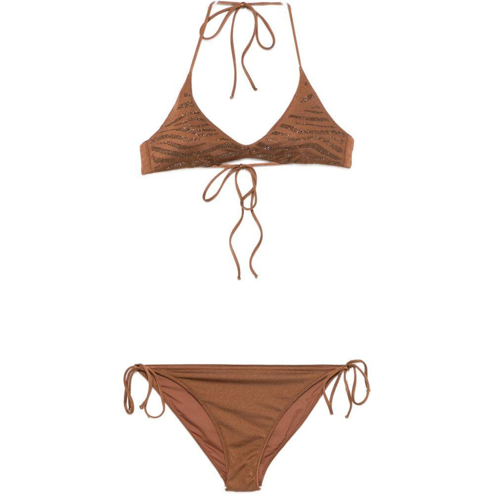 Costume per donna MC2 Saint Barth marrone con stampa zebrata VIR0001 08605L MC2 ST. BARTH