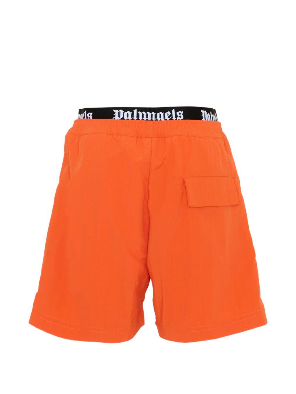 Costume da bagno per bambino Palm Angels Kids arancione con logo in vita PBFD005S26FAB001 030 PALM ANGELS KIDS