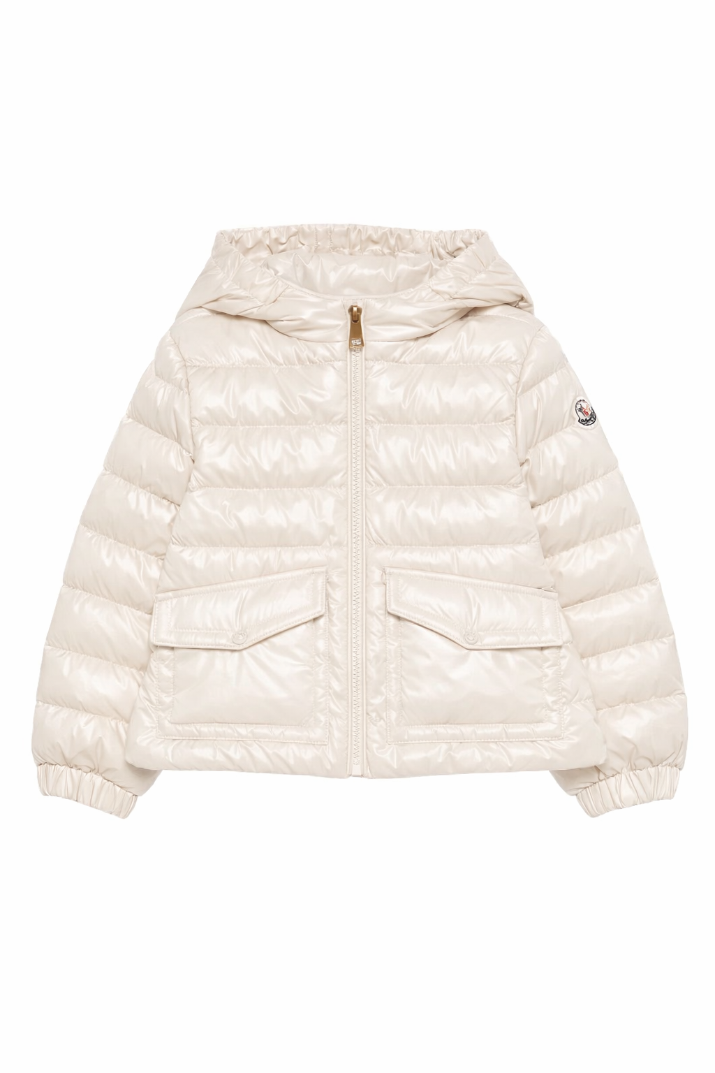 Giubbino per bambina Moncler Kids bianco con cappuccio L19541A00022597Z8 20N MONCLER KIDS