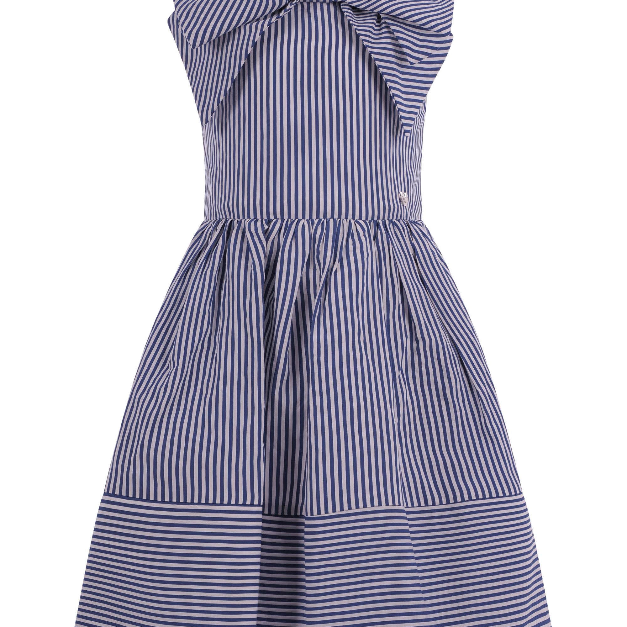 Abito per bambina Monnalisa blu a righe 11G914 7315 9956 MONNALISA KIDS