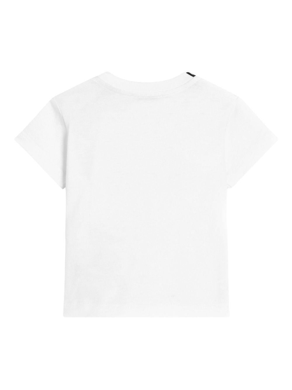 T-shirt per neonato Dolce & Gabbana Kids bianca con dettaglio logo L1JTEY G7NVC W0800 DOLCE & GABBANA KIDS