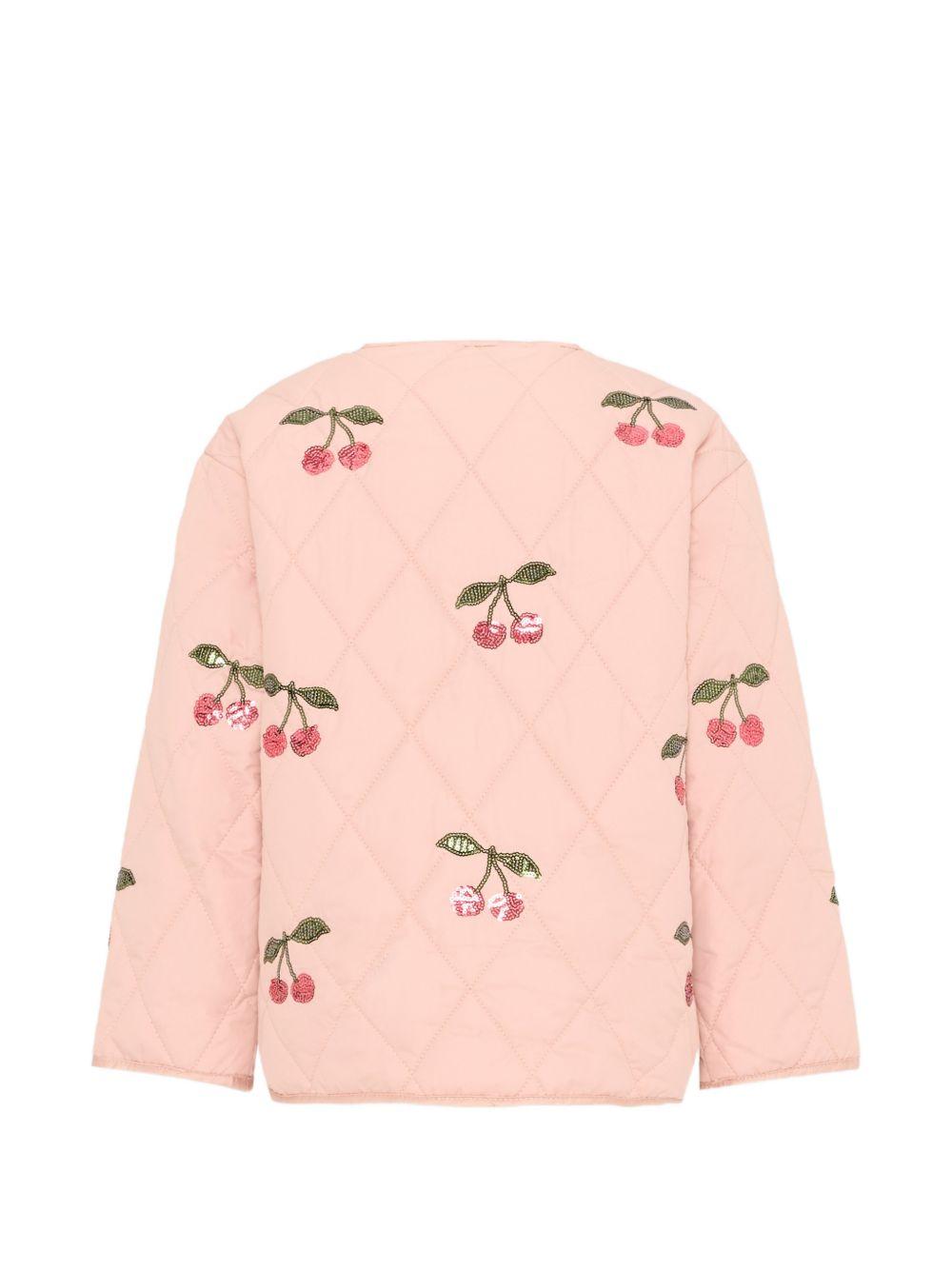 Giacca per bambina Konges Sløjd rosa con design trapuntato KS104811 GRANDE CERISE KONGES SLOJD KIDS