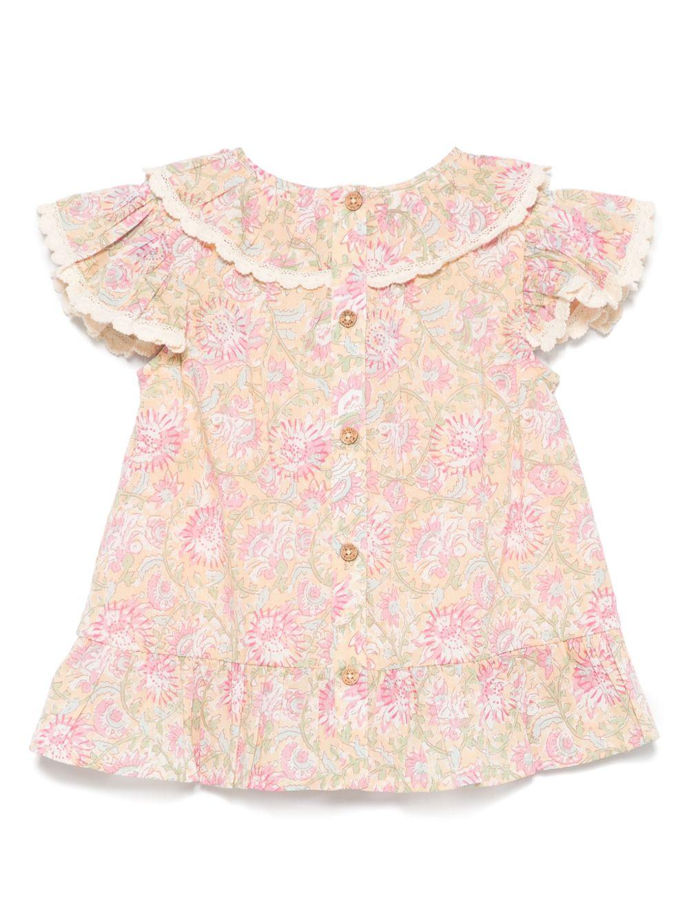 Abito per neonata Louise Misha Morlina giallo con maniche corte FRI-S25-S0152 YELLOW LOUISE MISHA