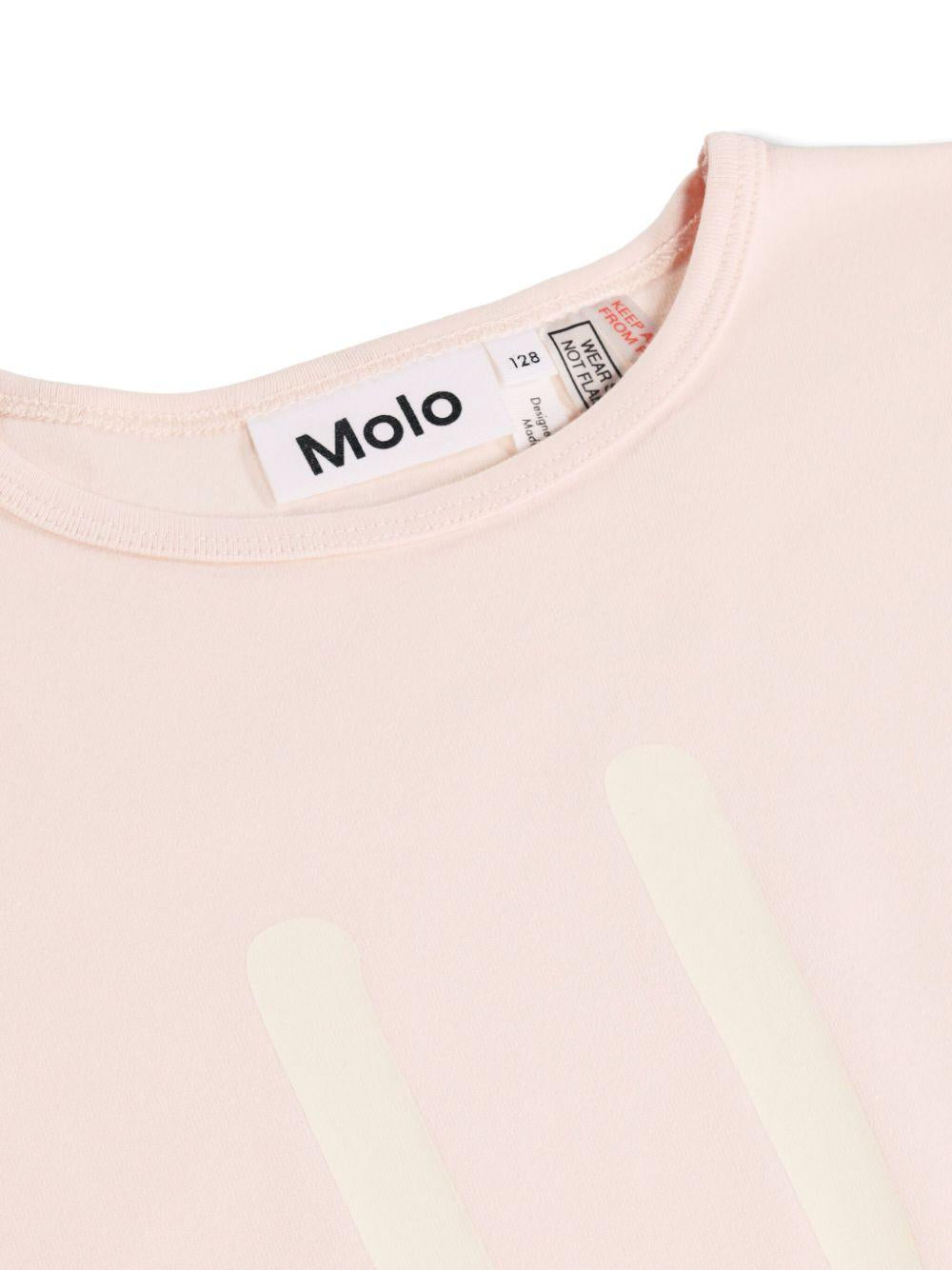 Set pigiama Luvis per bambina Molo rosa con stampa smile 6S26R401 5647 MOLO KIDS