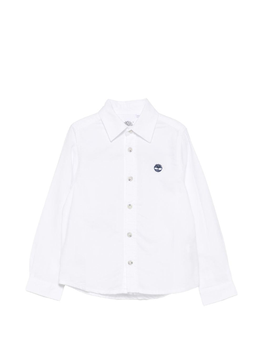Camicia per bambino Timberland Kids bianca con logo sul petto T60844 10P TIMBERLAND KIDS