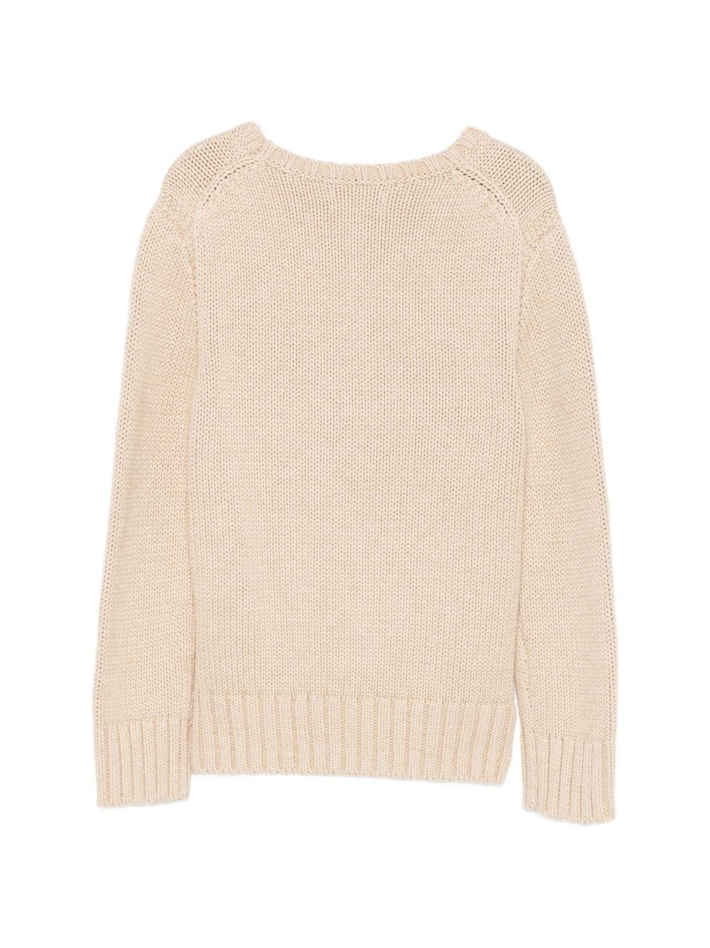 Maglione per bambino Polo Ralph Lauren Kids beige con ricamo bandiera 322B18575 001 Ralph Lauren kids