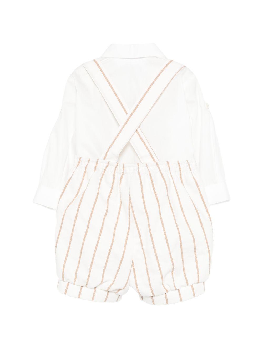 Set camicia e pantaloni per neonato Colorichiari bianco a righe (3 pezzi) MN308397 4911 26 COLORICHIARI KIDS