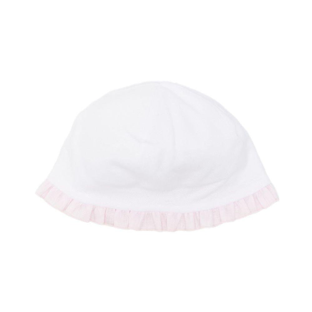 Cappello per neonata La Stupenderia bianco con bordo arricciato 2TBCP56 N01D33 LA STUPENDERIA