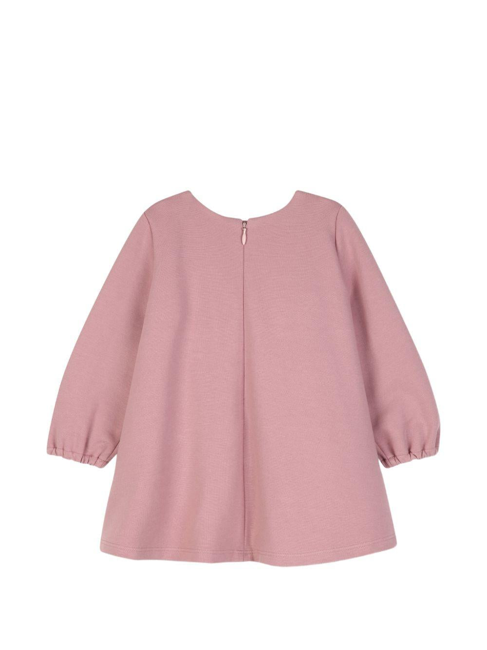 Abito per neonata Chloè Kids rosa con dettaglio con ruches C21336 48W CHLOE' KIDS