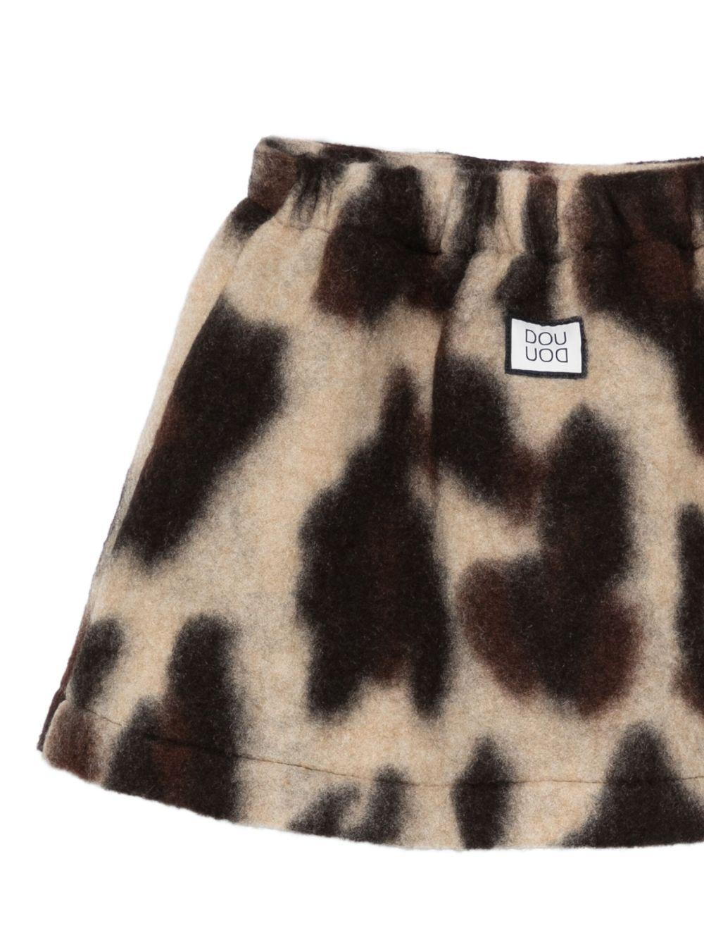 Gonna per bambina Douuod Kids animalier con design a trapezio DX7A11 E0233 113MA DOUUOD KIDS
