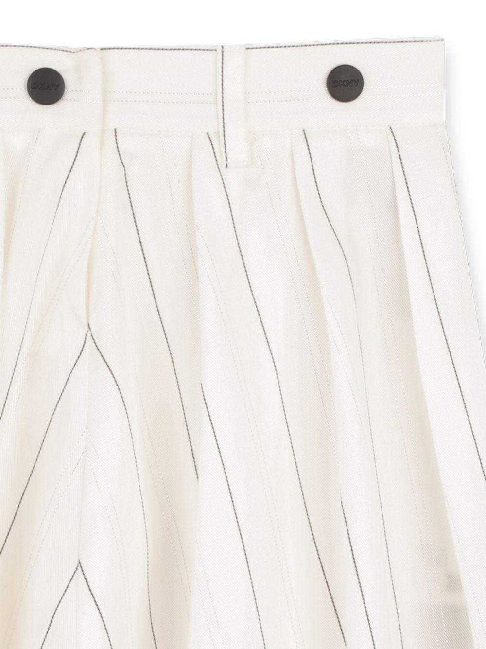 Abito per bambina Dkny Kids bianco con motivo gessato D62598 Z40 DKNY KIDS