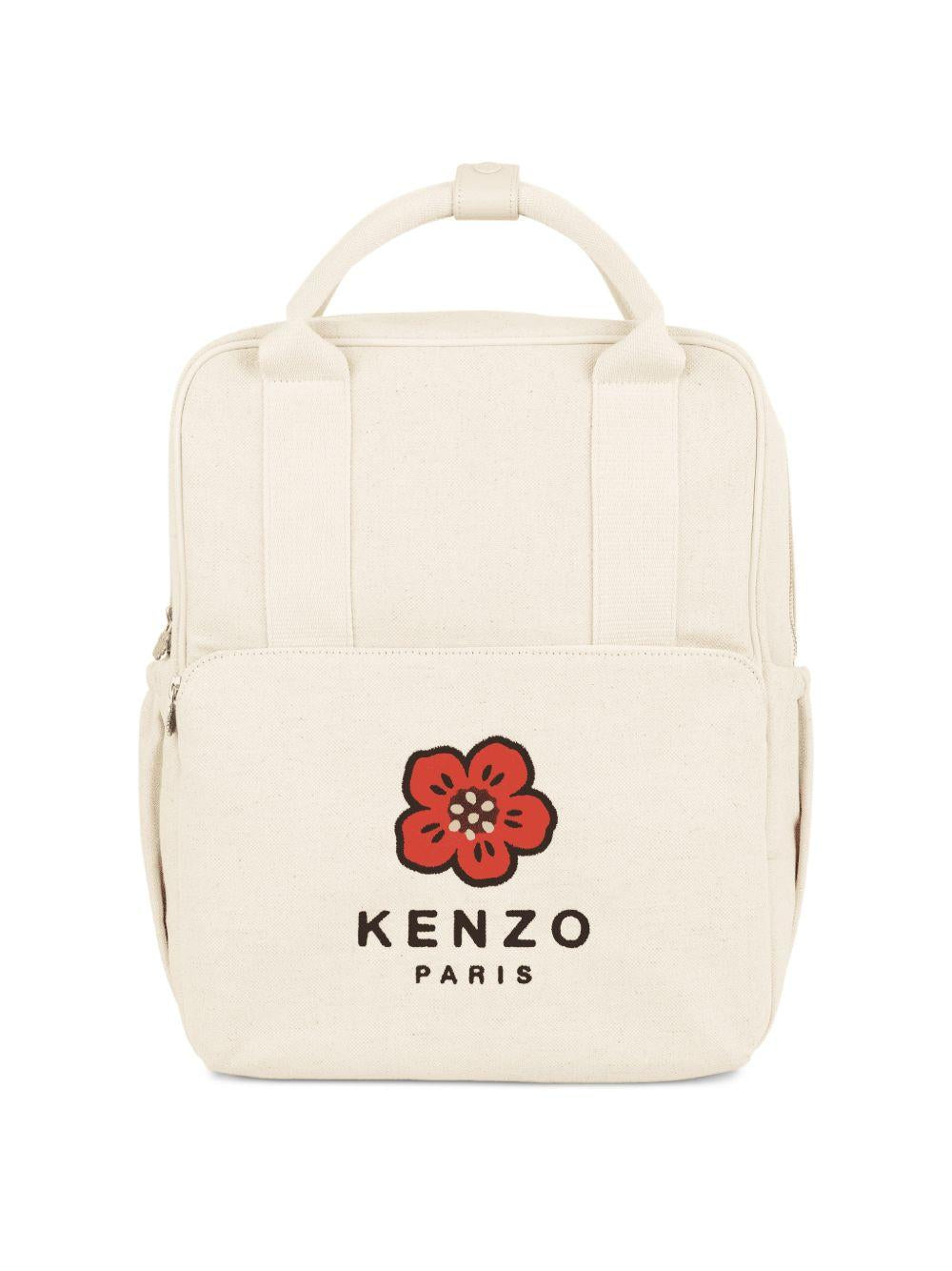 Borsa fasciatoio per neonati Kenzo Kids bianca con stampa Boke Flower sul davanti K62075 21G KENZO KIDS