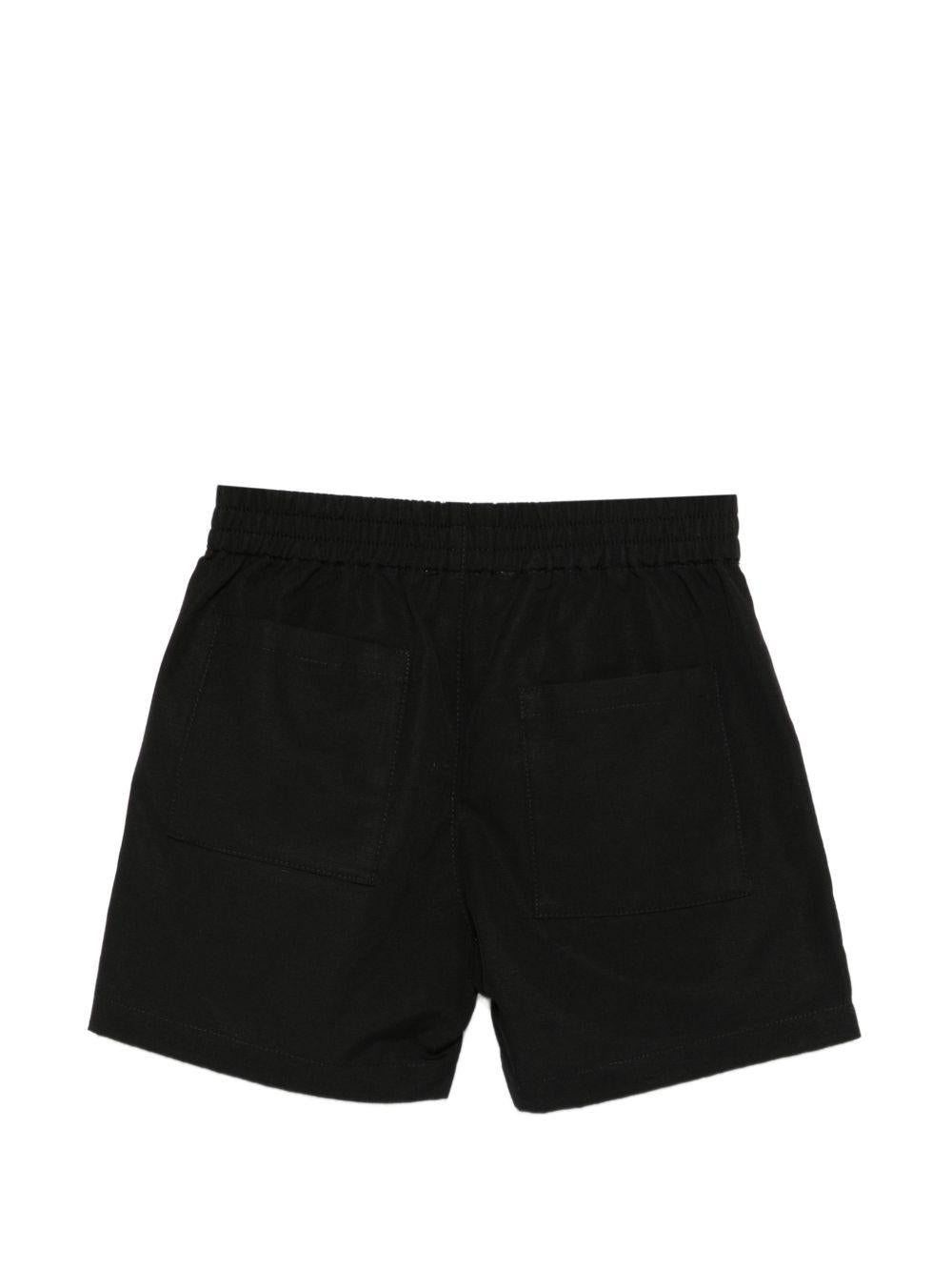 Shorts per neonati Moschino Kids neri con stampa Teddy Bear sul davanti MUQ01NLLA14 60100 MOSCHINO KIDS