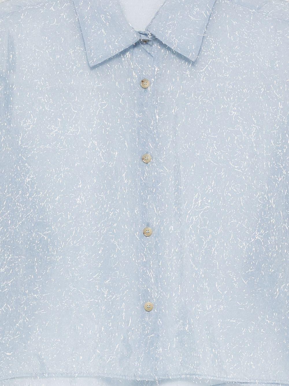 Camicia per donna Alysi azzurra con motivo screziato 165219 A5007 PL ALYSI