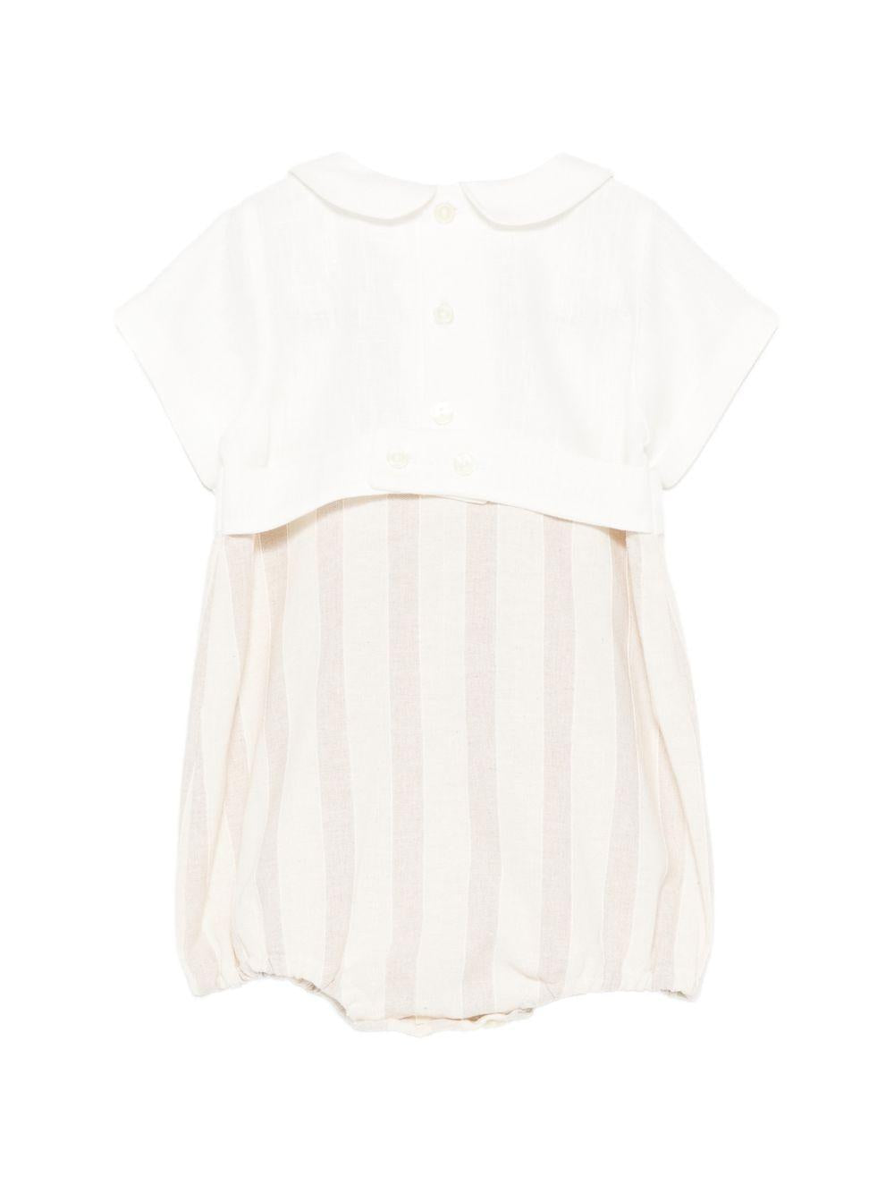 Tutina per neonato Mariella Ferrari beige con colletto Peter Pan PLS17 023 047 MARIELLA FERRARI