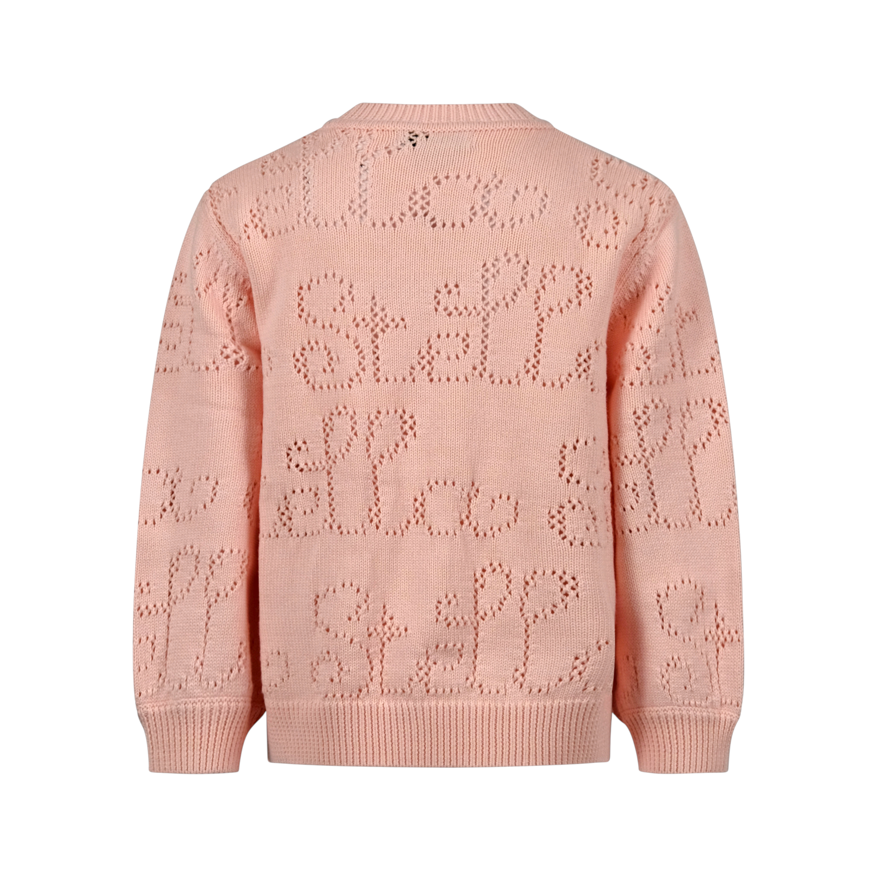 Felpa per bambina Stella McCartney Kids rosa con logo ricamato all-over TY9A70 Z1876 51R STELLA McCARTNEY KIDS