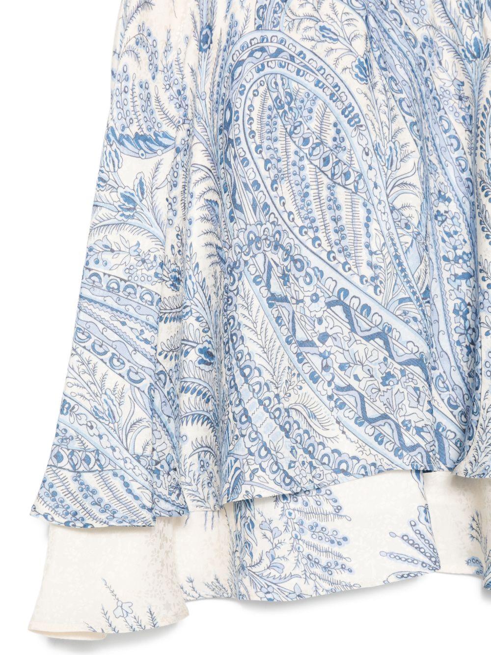 Gonna per bambina Etro Kids azzurra con stampa grafica Paisley GY7A10 S0221 106CE ETRO KIDS