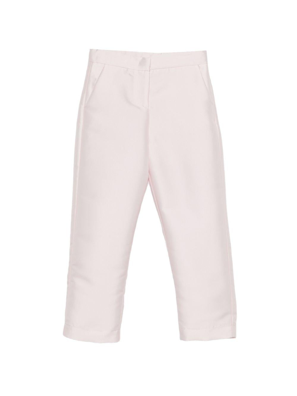 Pantaloni per bambina Simonetta rosa con tasche laterali SY6A61 S0251 515 SIMONETTA KIDS