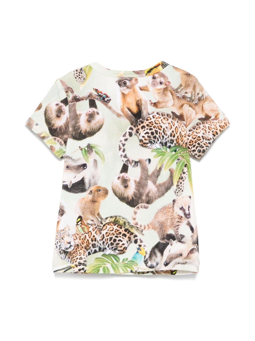 T-shirt Easy per neonati Molo multicolor con stampa 6S25A203 9292 MOLO