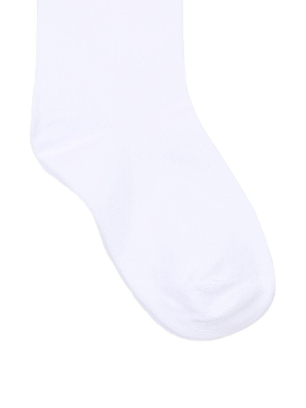 Calzini per bambini Karl Lagerfeld Kids bianchi con logo grafico Z31204 10P KARL LAGERFELD KIDS