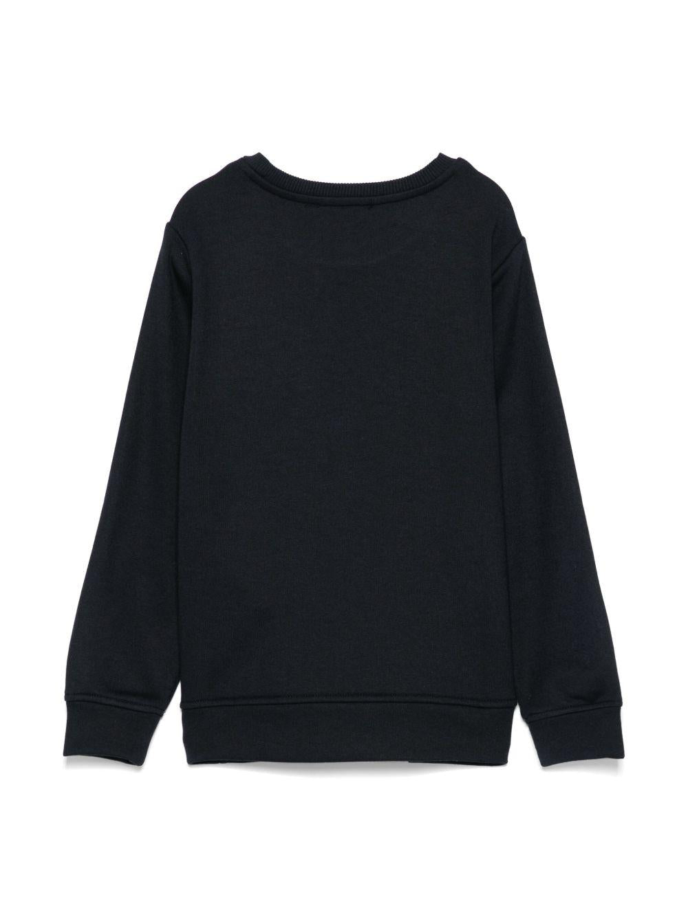 Felpa per bambino Emporio Armani Kids blu con logo sul davanti EB000302 AF14681 UB118 EMPORIO ARMANI KIDS