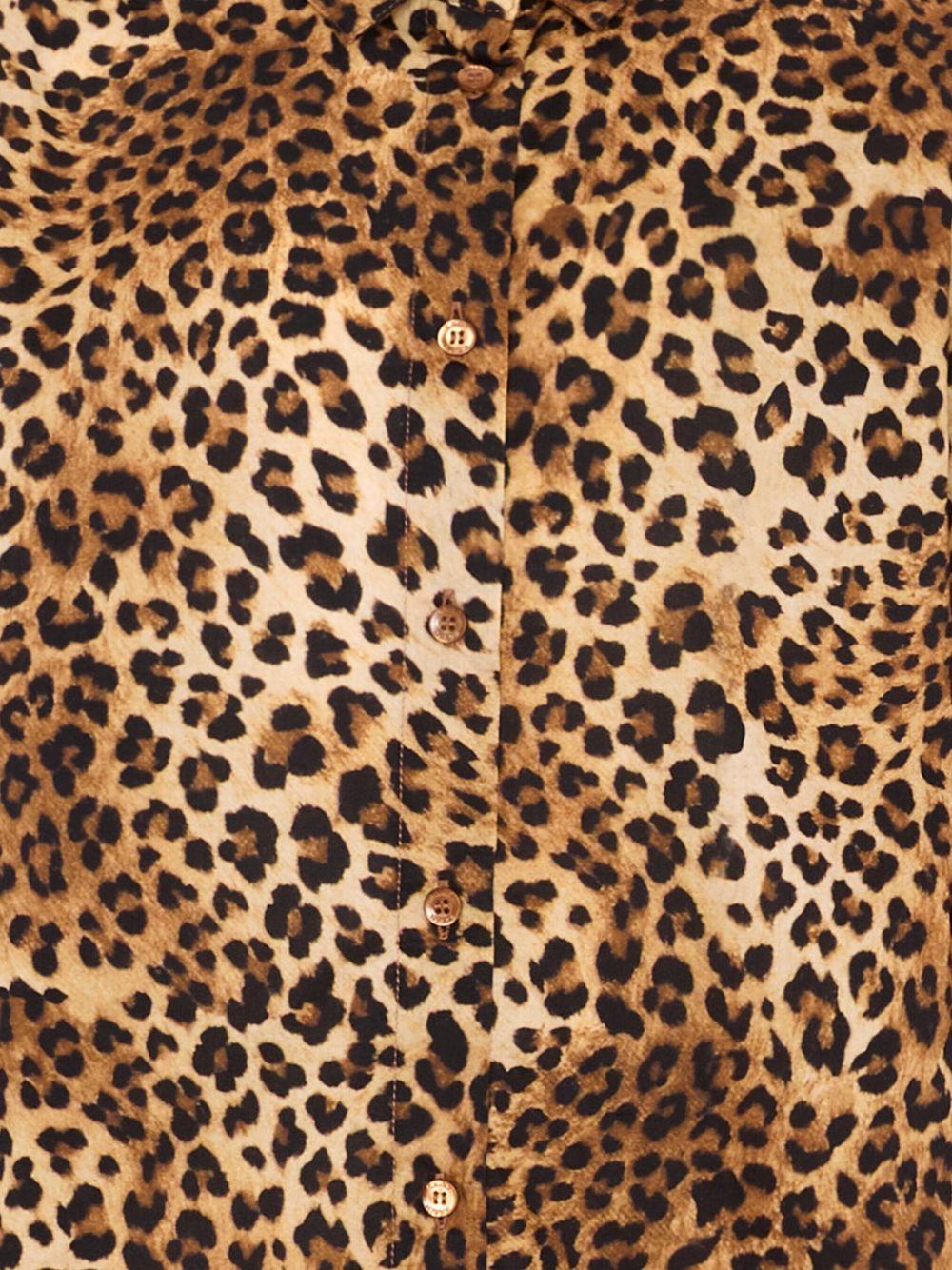 Camicia per bambina MC2 Saint Barth Kids animalier a maniche lunghe BRIG003 07520L MC2 ST. BARTH KIDS