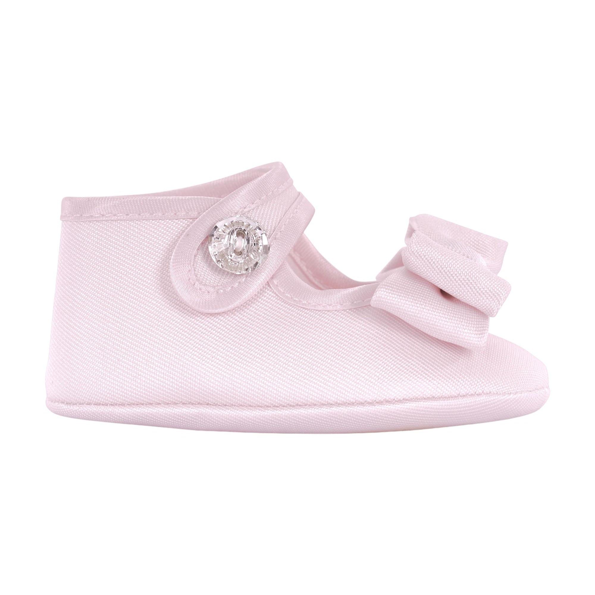 Scarpe primi passi per neonata Monnalisa rosa con dettaglio fiocco 73G008 7302 0091 MONNALISA KIDS