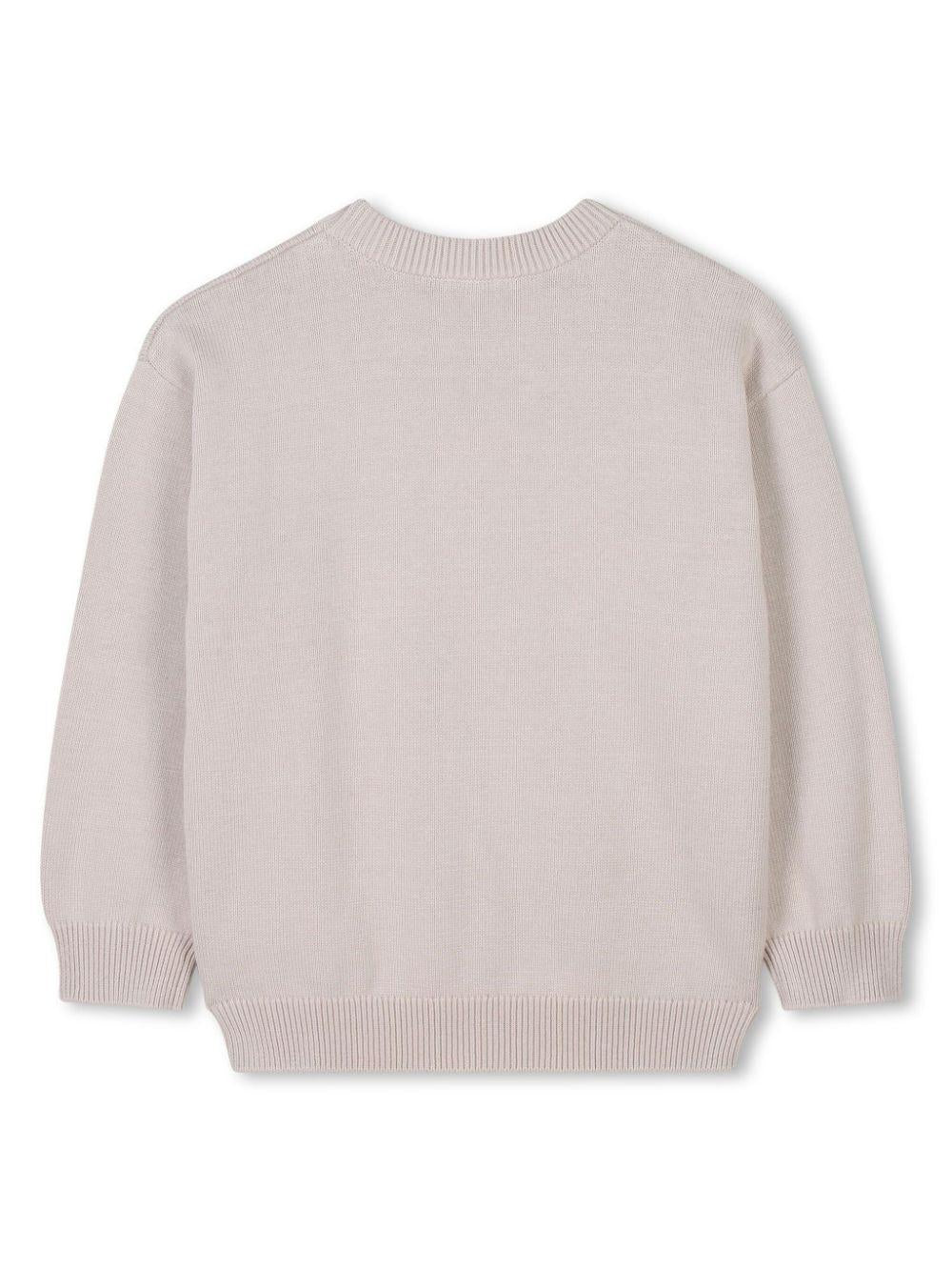 Maglione per bambino Givenchy Kids beige traforato con motivo 4G H30694 184 GIVENCHY KIDS