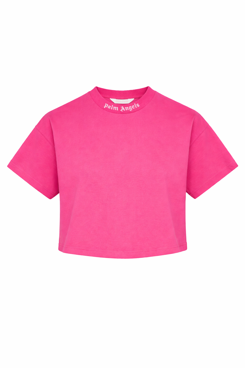 T-shirt per bambina Palm Angels fucsia con stampa con logo PGAA001S26JER001 044 PALM ANGELS KIDS