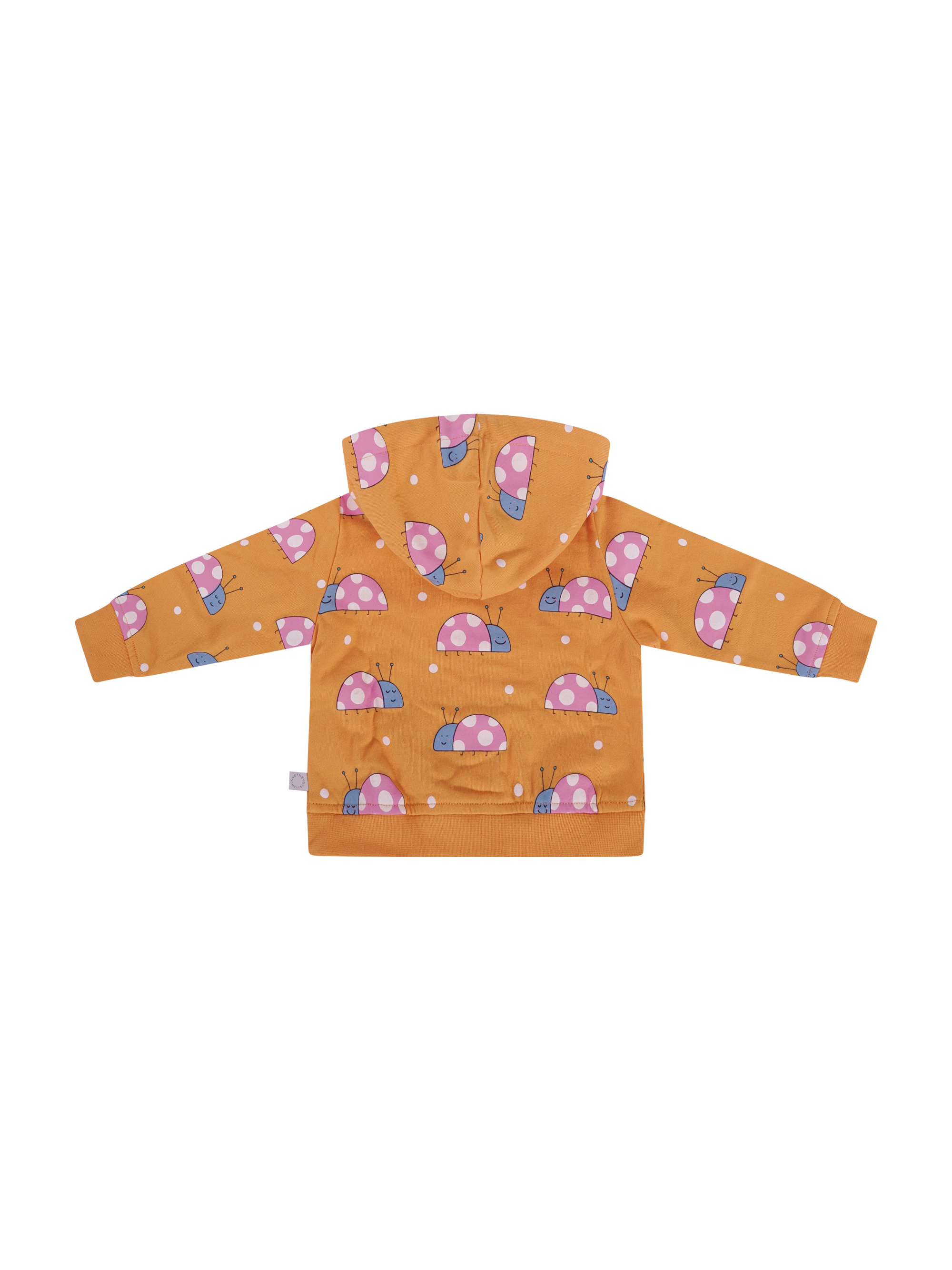 Felpa per neonata Stella McCartney Kids arancione con stampa coccinelle all-over TY4030 Z3579 465MC STELLA McCARTNEY KIDS