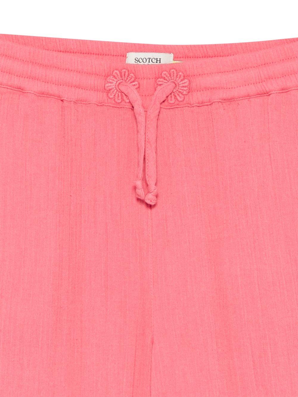Pantaloni per bambina Scotch & Soda Kids rosa con effetto stropicciato 179296 610 SCOTCH&SODA