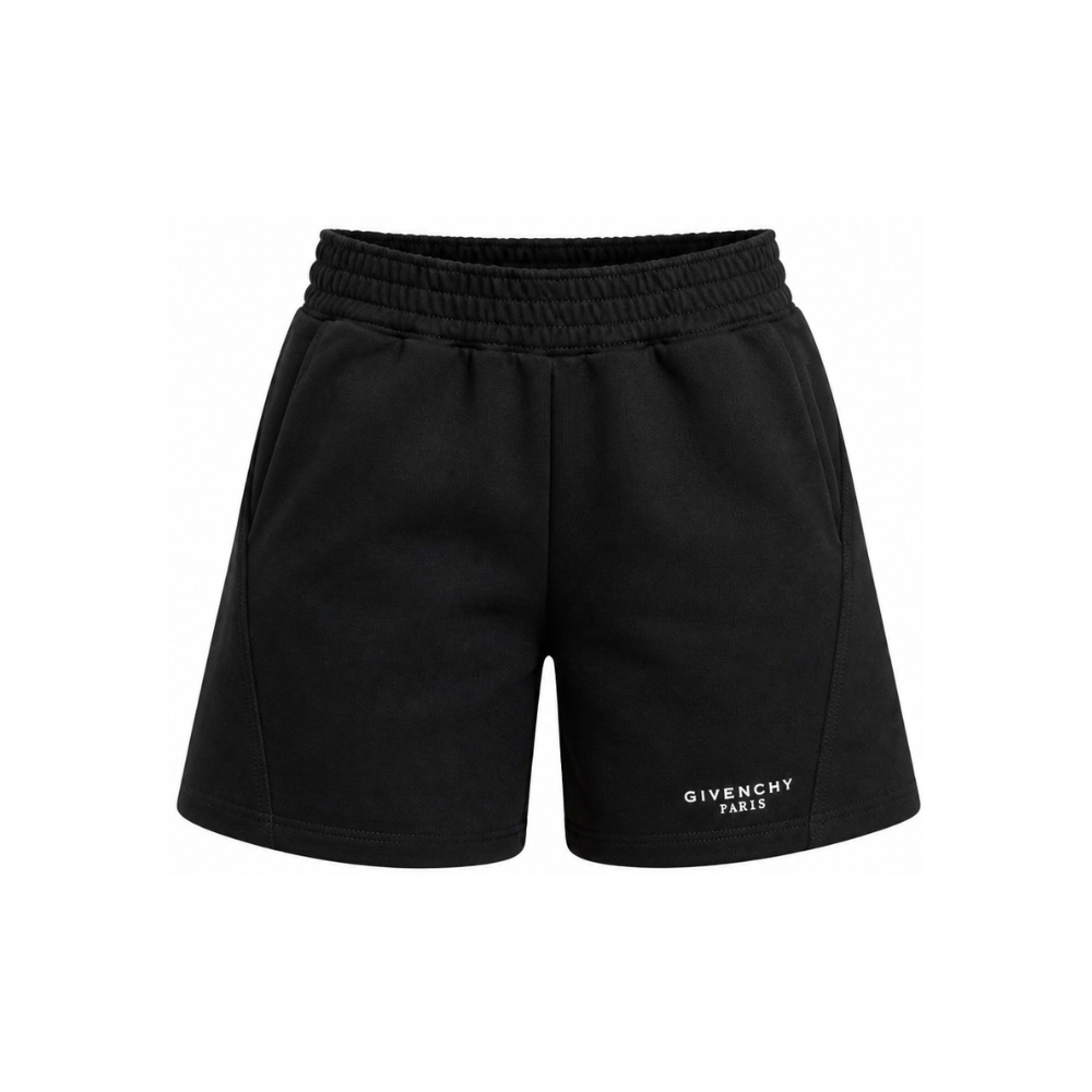 Shorts sportivi per bambino Givenchy Kids neri con stampa logo H31361 09B GIVENCHY KIDS