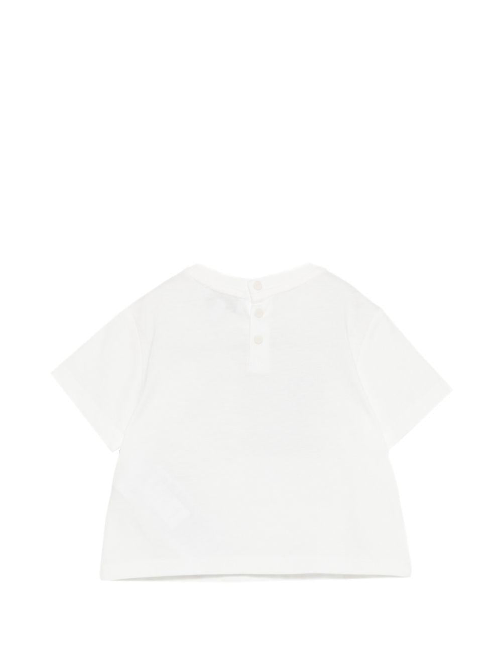 T-shirt per neonato Emporio Armani Kids bianca con stampa grafica sul davanti EB001078 AF21820 U0003 EMPORIO ARMANI KIDS