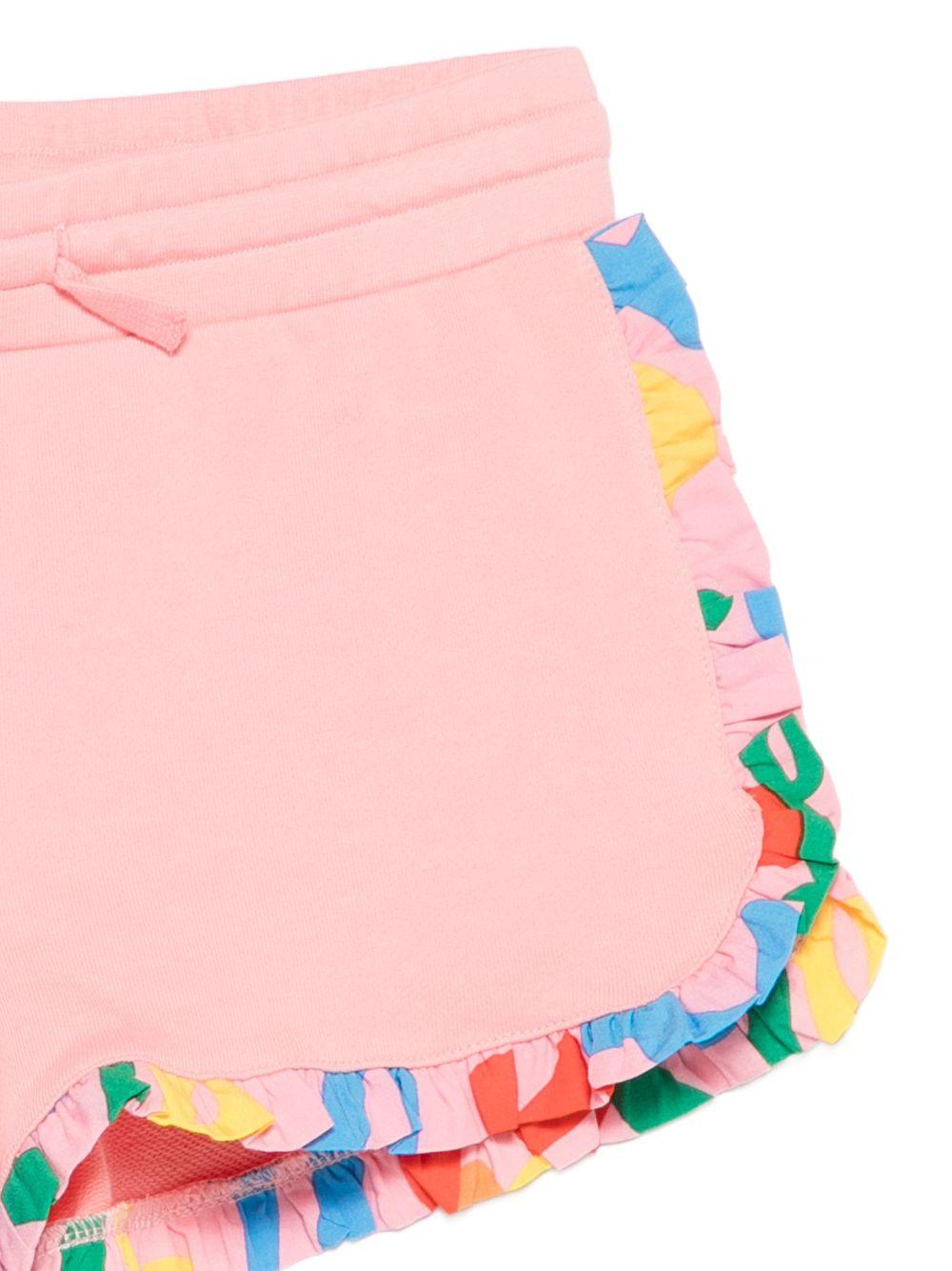 Shorts per bambina Stella McCartney Kids rosa con dettagli floreali TY6C09 Z0499 509 STELLA McCARTNEY KIDS