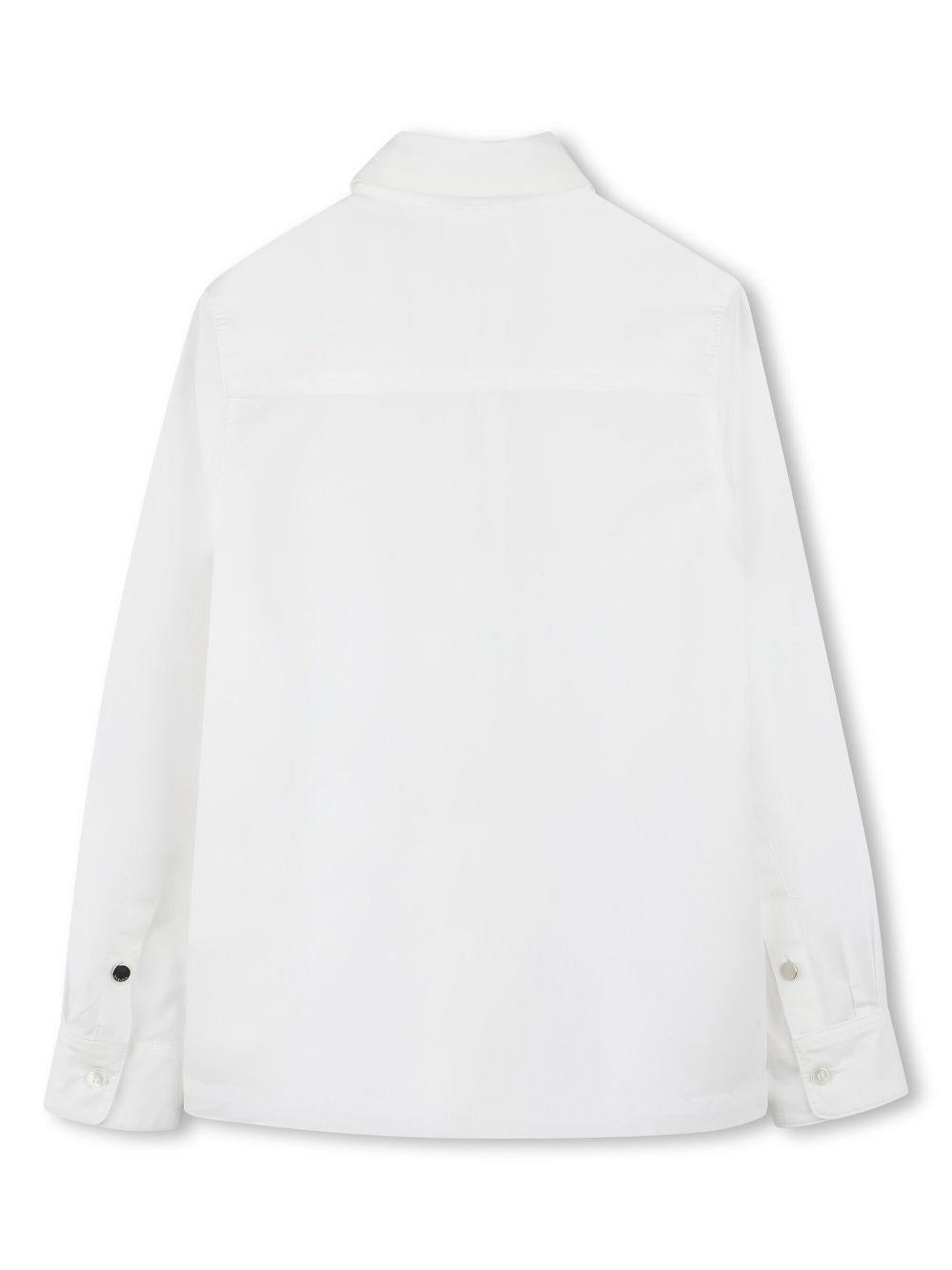 Camicia in cotone per bambino Givenchy Kids bianco con orlo dritto H30683 10P GIVENCHY KIDS
