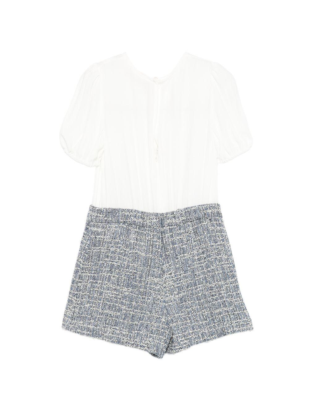 Tuta per bambina Elisabetta Franchi La Mia Bambina multicolore con motivo intreccciato EFTA1160TV123 D915 ElISABETTA FRANCHI KIDS