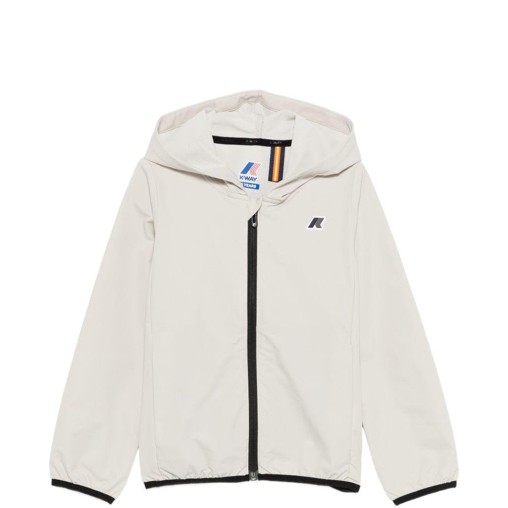Giubbino per bambino K Way Kids P. Journeer grigio con toppa con logo K4133FW 634 K-WAY KIDS