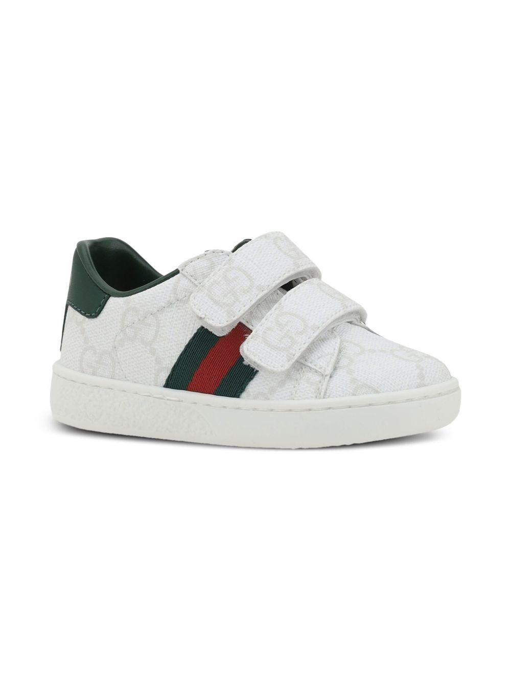 Sneakers per bambino Gucci Kids bianche con logo GG all-over 463088FAEG6 9048 GUCCI KIDS